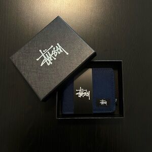 Stussy Men's Navy Blue Wallet
